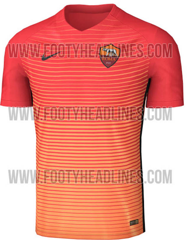 terza maglia roma arancione