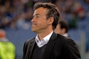 AS Roma's Spanish coach Luis Enrique ges